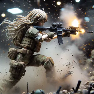 Anime Girl Tactical Shooter Wallpaper