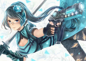Anime Girl Tactical Shooter Wallpaper