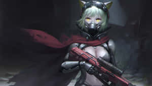 Anime Girl Tactical Sniper Wallpaper