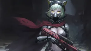 Anime Girl Tactical Sniper Wallpaper