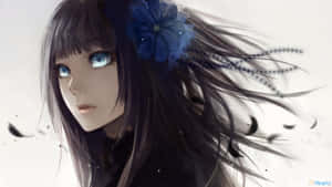 Anime Girl With Black Hair Wallpaper