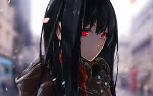 Anime Girl With Black Hair Wallpaper