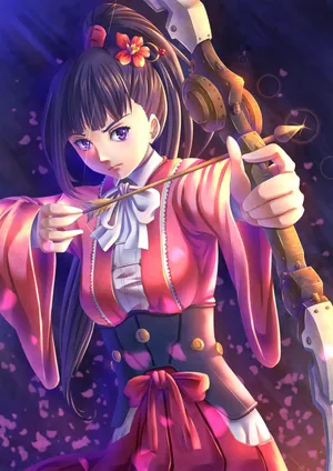 Anime Girl With Bowand Arrow Wallpaper