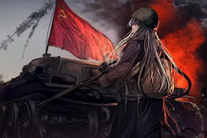 Anime Girl With Tank Wallpaper