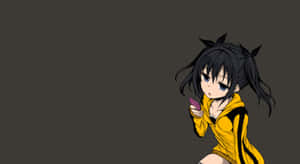 Anime Girl Yellow Hoodie Wallpaper