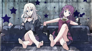 Anime Girls Maiko Hakaine And Ia Feet On Table Wallpaper