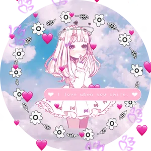 Anime Girls Pfp Pink Aesthetic Wallpaper