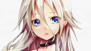 Anime Girlwith Silver Hairand Blue Eyes Wallpaper