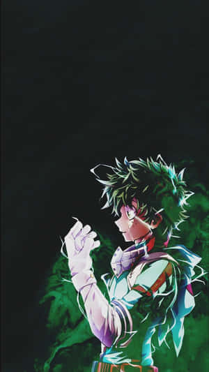 Anime Graphic Art Deku Phone Wallpaper