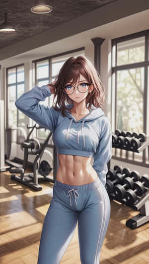 Anime Gym Girl Fitness Wallpaper