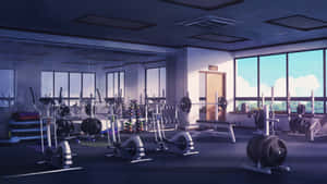 Anime Gym Interior Wallpaper