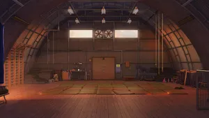 Anime Gym Interior Wallpaper