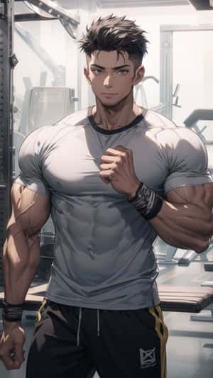 Anime Gym Muscle Motivation Wallpaper