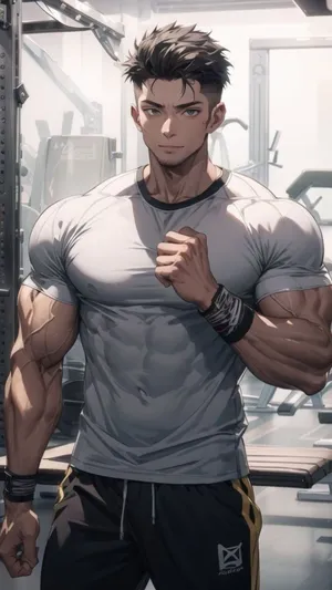 Anime Gym Muscle Motivation Wallpaper