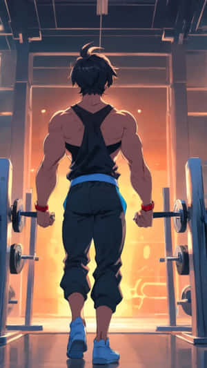 Anime Gym Strength Training Wallpaper