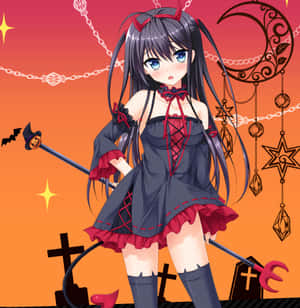 Anime Halloween Witch Aesthetic Wallpaper