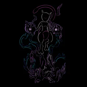 Anime Ipad Mewtwo Silhouette Wallpaper