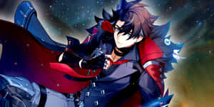 Anime Knight Under Starry Sky Wallpaper