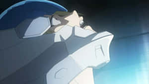 Anime Mecha Pilot Gazing Upward Wallpaper