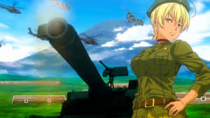 Anime Military Scenewith Ikumi Mito Wallpaper