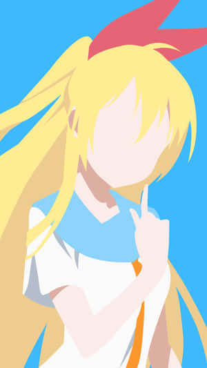 Anime Minimalist Kirisaki Chitoge Red Ribbon Wallpaper