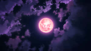 Anime Moon Night Sky Wallpaper