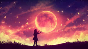 Anime Moon Silhouette Wallpaper