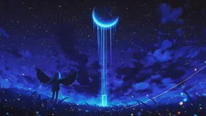 Anime Moonlight Portal Wallpaper
