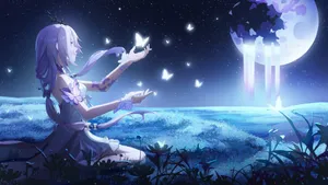 Anime Moonlit Fantasy Wallpaper