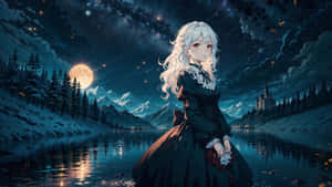 Anime Moonlit Night Wallpaper