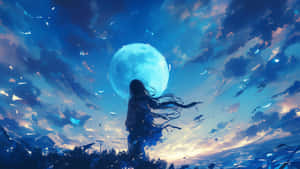 Anime Moonlit Night Wallpaper
