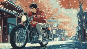 Anime Motorcycle Ride Wallpaper
