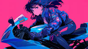 Anime Motorcycle Rider Wallpaper