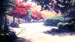 Anime Park Scenery 3840 X 2160 Wallpaper