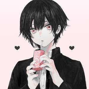 Anime Pfp Boy With Juice Box Wallpaper