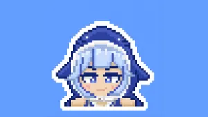 Anime Pixel Art Character Wallpaper