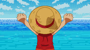 Anime Pixel Art Ocean View Wallpaper