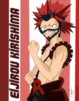 Anime Poster Of Eijiro Kirishima Wallpaper