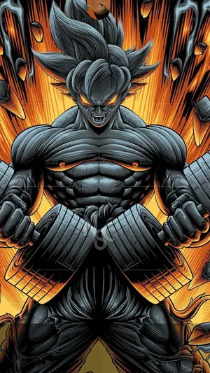 Anime Powerlifting Intensity Wallpaper