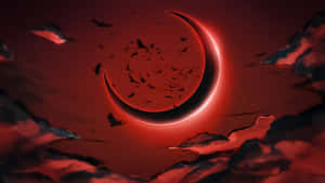 Anime Red Moon Eclipse Wallpaper