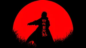 Anime Red Moon Scene Wallpaper