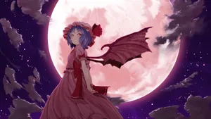 Anime Red Moon Vampire Wallpaper