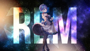 Anime Rem Glowing Fanart Wallpaper