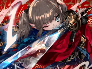 Anime Samurai Girlin Battle Wallpaper