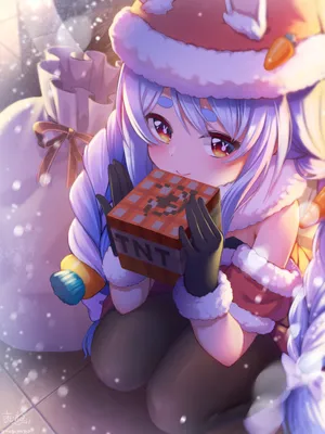 Anime Santa Girl Christmas Pfp Wallpaper
