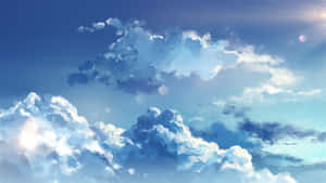 Anime Sky In A Serene Scene Wallpaper