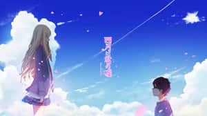 Anime Sky Meeting Wallpaper