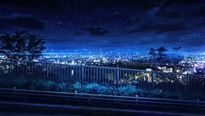 Anime Summer Nightscape Wallpaper