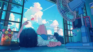 Anime Summer Relaxation Wallpaper