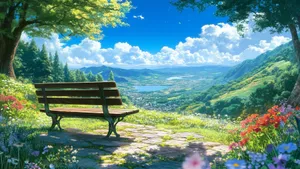 Anime Summer Scenic View Wallpaper